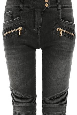 Байкерские джинсы-скинни с декоративной отделкой Balmain Balmain 0556/265N