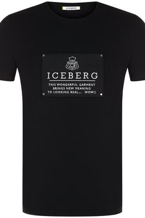 Хлопковая футболка с логотипом бренда Iceberg Iceberg 18E I3M0/F023/6309