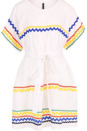 Хлопковое мини-платье с контрастной отделкой Lisa Marie Fernandez Lisa Marie Fernandez  RES147