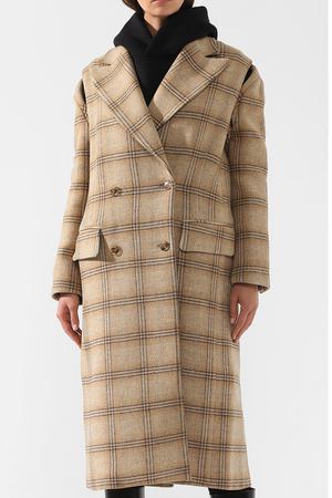 Двубортное шерстяное пальто в клетку Mm6 MM6 Maison Margiela S32AA0147/S49466 вариант 3