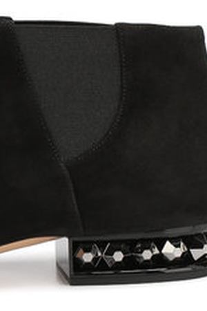 Замшевые челси Suzi на декорированном каблуке Nicholas Kirkwood Nicholas Kirkwood 902A44SLS1