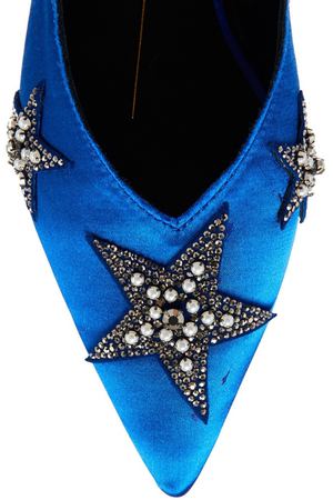 Синие балетки с кристаллами Palmito LOLA CRUZ 169879084 купить с доставкой