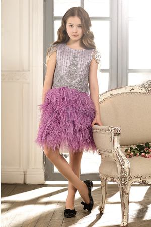 Фиолетовое платье с перьями Charmine Balloon and Butterfly 168380732