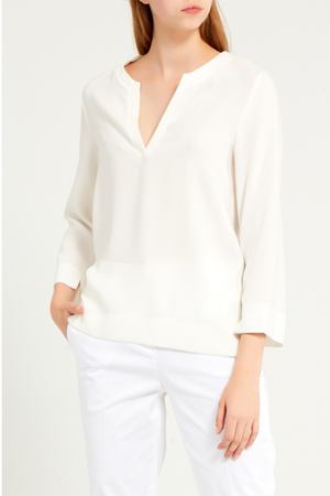 Белая блузка с комбинированным вырезом Gerard Darel 239287656