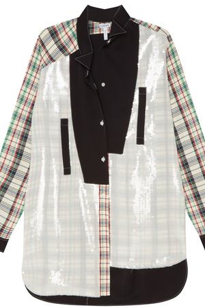Контрастная хлопковая рубашка Loewe 80695361 вариант 3