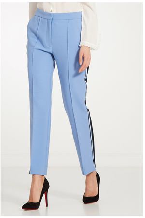 Голубые брюки с лампасами Victoria Victoria Beckham 213110267 вариант 3