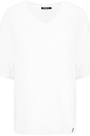 Льняная футболка  Balmain Balmain 138090m003 blanc Белый