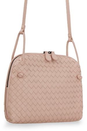 Кожаная сумка-мессенджер Bottega Veneta Bottega Veneta 245354/розов