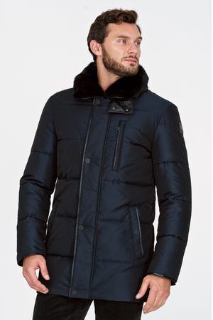 Куртка на искусственном пуху с отделкой мехом выдры Vittorio Emanuele 243546 купить с доставкой
