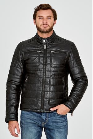 Утепленная кожаная куртка Urban Fashion for Men 26761 купить с доставкой