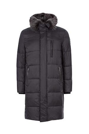 Удлиненная куртка с отделкой мехом енота Vittorio Emanuele 26619 купить с доставкой