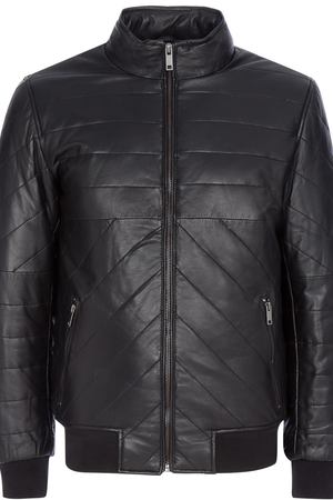 Утепленная кожаная куртка с отделкой трикотажем Urban Fashion for Men 33833