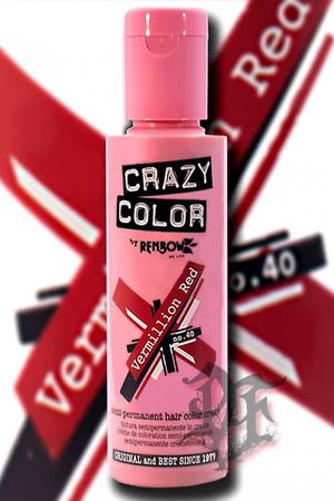 CRAZY COLOR Краска для волос, темно-красный / Crazy Color Vermillion Red 100 мл Crazy color 002230