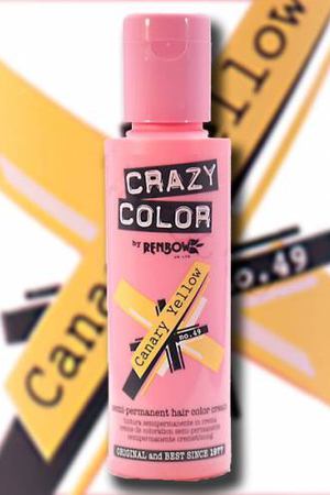 CRAZY COLOR Краска для волос, канареечно желтый / Crazy Color Canary Yellow 100 мл Crazy color 002239