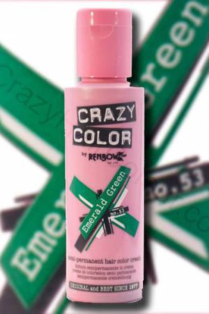 CRAZY COLOR Краска для волос, изумрудно-зеленый / Crazy Color Emerald Green 100 мл Crazy color 002243