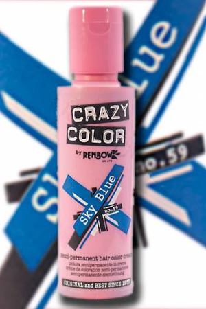 CRAZY COLOR Краска для волос, небесно-голубой / Crazy Color Sky Blue 100 мл Crazy color 002249