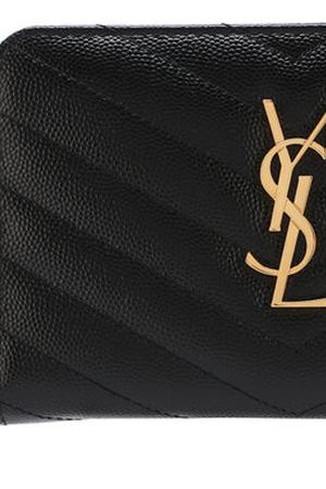 Кожаный кошелек Monogram на молнии с логотипом бренда Saint Laurent Saint Laurent 481407/B0W01