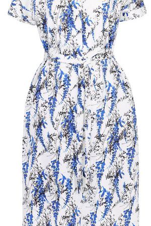 Приталенное платье-рубашка с поясом и ярким принтом Kiton Kiton D41320/8N81 купить с доставкой