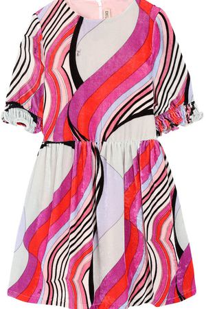 Платье из смеси вискозы и шелка Emilio Pucci Emilio Pucci 9J1041/JB600/5-8 купить с доставкой