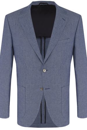 Однобортный пиджак из смеси льна и шерсти BOSS Boss Hugo Boss 50384535 купить с доставкой