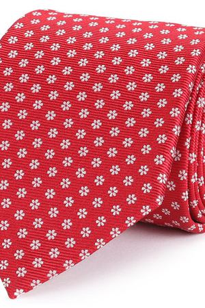 Шелковый галстук с узором Canali Canali HJ01068/75