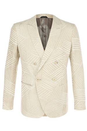 Двубортный пиджак из вискозы Giorgio Armani Giorgio Armani WSGK81/WS528 купить с доставкой
