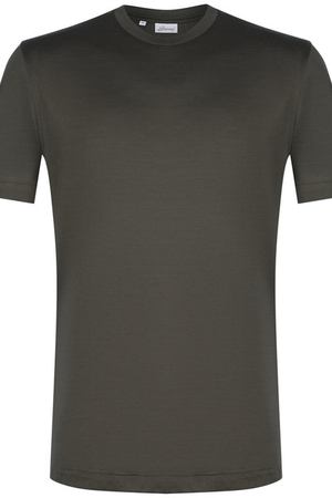Шелковая футболка с круглым вырезом Brioni Brioni UJ7F0L/P7602