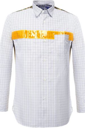 Хлопковая рубашка с декоративной отделкой Junya Watanabe Junya Watanabe WB-B007-051 купить с доставкой