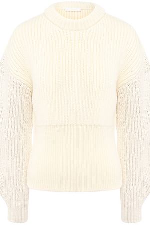 Шерстяной пуловер со спущенным рукавом Chloé Chloe CHC18WMP18530 вариант 2