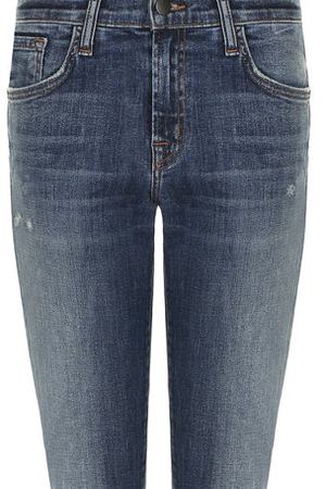 Укороченные джинсы прямого кроя с потертостями J Brand J Brand JB001130