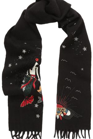 Шерстяной шарф с вышивкой Valentino Valentino NU2EQ035/TRS