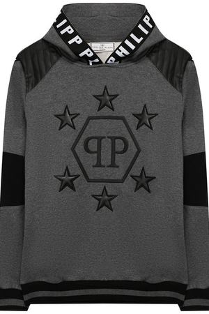 Хлопковое худи с отделкой Philipp Plein Philipp Plein A18C BJB0127 PJ0002N/12-16