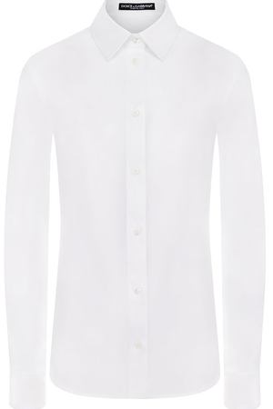 Приталенная хлопковая блуза Dolce & Gabbana Dolce & Gabbana 0102/F5G19T/FUEAJ