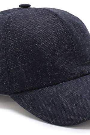 Бейсболка из смеси шерсти и шелка со льном Ermenegildo Zegna Ermenegildo Zegna Z3I63/B2F синяя