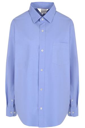 Однотонная блуза из смеси хлопка и льна с накладным карманом Vetements Vetements WSS18SH5
