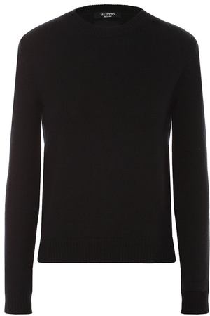 Кашемировый пуловер с декоративными шипами и разрезами Valentino Valentino LB0KC16N/2TD купить с доставкой