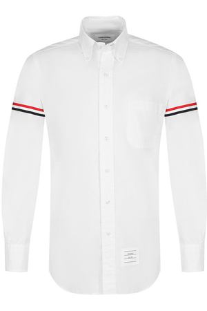 Хлопковая рубашка с воротником button down Thom Browne Thom Browne MWL150E-00906 114 купить с доставкой