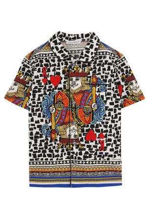 Хлопковая рубашка с принтом Dolce & Gabbana Dolce & Gabbana L42S54/HP5NZ/2-6 вариант 2 купить с доставкой