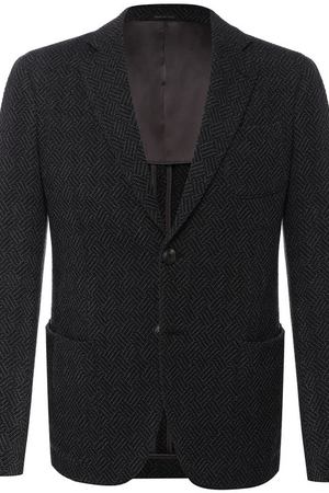 Однобортный пиджак из смеси шерсти и хлопка Giorgio Armani Giorgio Armani 8WGGG02B/T003Z вариант 2 купить с доставкой