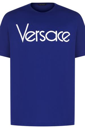 Хлопковая футболка с круглым вырезом Versace Versace A79331/A201952
