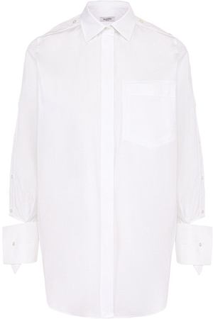 Однотонная хлопковая блуза свободного кроя Valentino Valentino PB3AB09Y/1M1 вариант 2