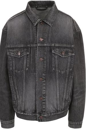 Джинсовая куртка свободного кроя с потертостями Balenciaga Balenciaga 519953/TXE06 вариант 2