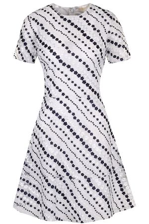 Приталенное мини-платье с цветочной вышивкой MICHAEL Michael Kors Michael Michael Kors MS88XS88RV