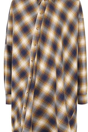 Удлиненная блуза свободного кроя в клетку Mm6 MM6 Maison Margiela S32CT0901/S48026 купить с доставкой