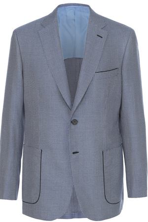 Однобортный пиджак из смеси шелка и шерсти Brioni Brioni RG0C/P644I/ENDURANCE/2 вариант 2 купить с доставкой