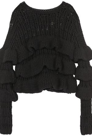 Пуловер фактурной вязки с оборками Tom Ford Tom Ford MAK756-YAX147 купить с доставкой