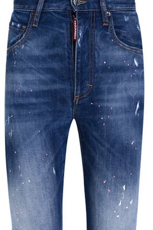 Укороченные джинсы с потертостями Dsquared2 Dsquared2 S75LB0067/S30595 купить с доставкой