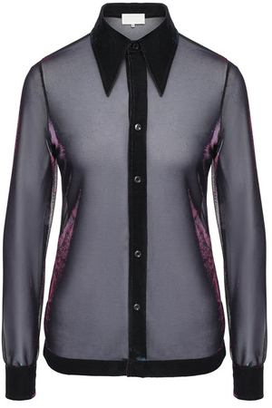 Полупрозрачная блуза с отложным воротником Maison Margiela Maison Margiela S29DL0131/S23343 купить с доставкой