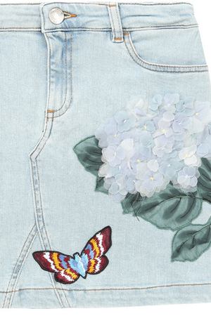 Мини-юбка из денима с цветочной аппликацией и вышивкой Dolce & Gabbana Dolce & Gabbana 0131/L51I77/LD615/8-12