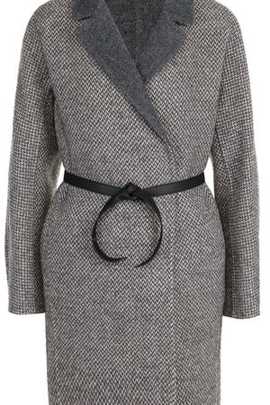 Шерстяное пальто с кожаным поясом Loro Piana Loro Piana FAG3295
